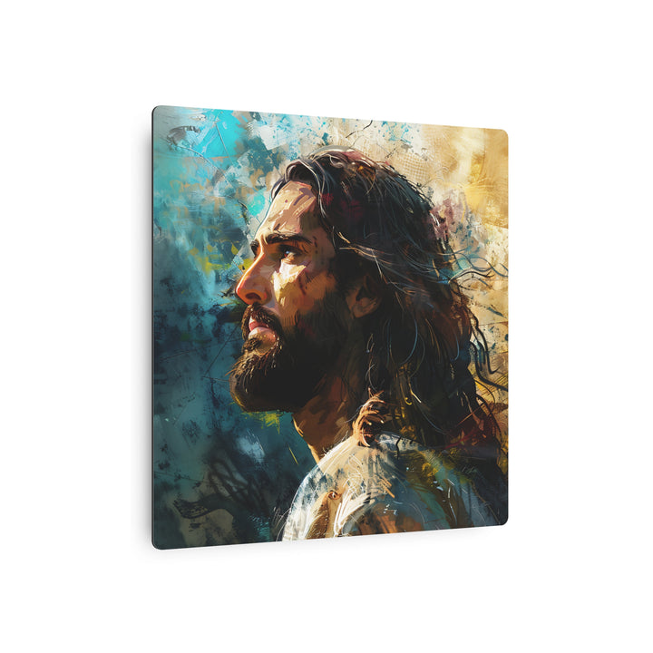 The Redeemer – Modern Christian Metal Wall Art