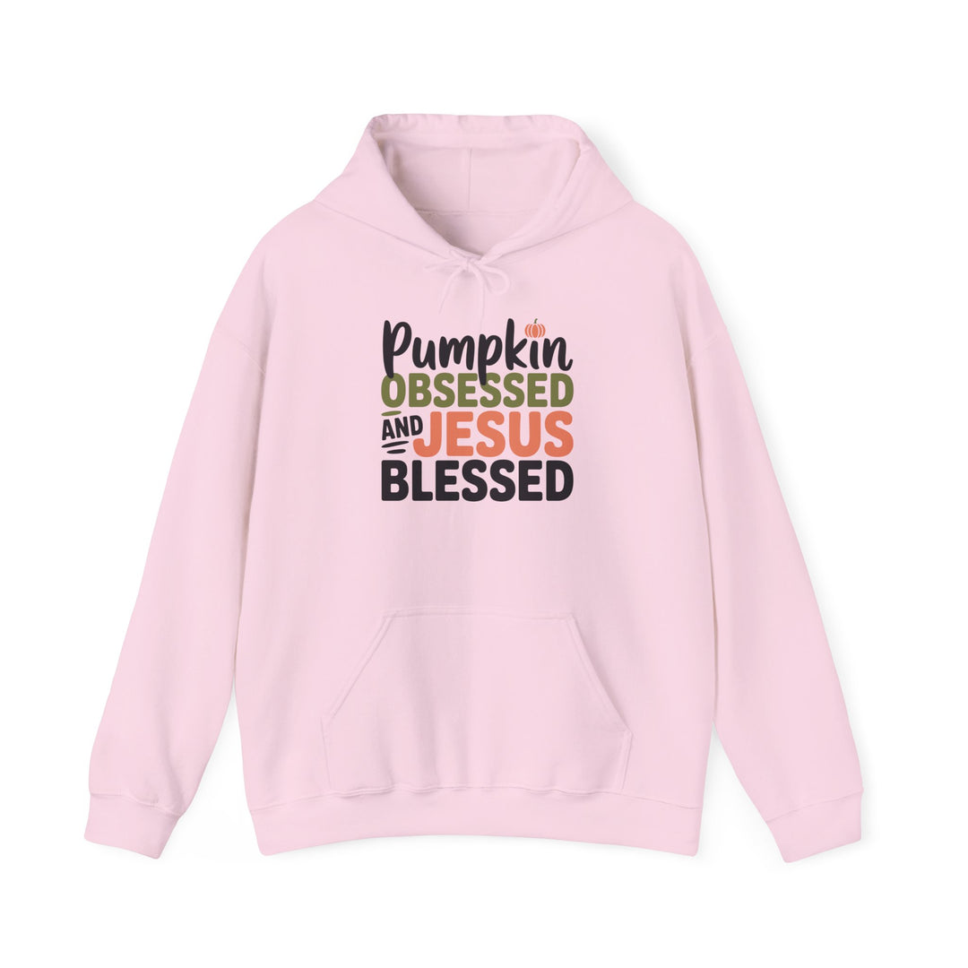 Hooded Sweatshirt - Pumpkin Obsessed and Jesus Blessed Fall Design