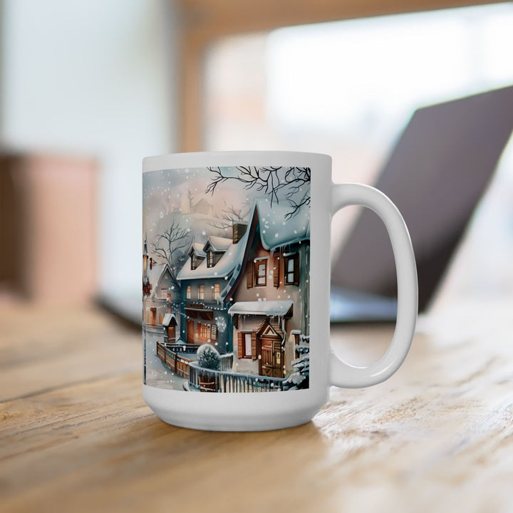 Winter Wonderland Ceramic Mug, Cozy Hot Cocoa Cup, Holiday Gift, Decorative Coffee Mug, Winter Scene Drinkware