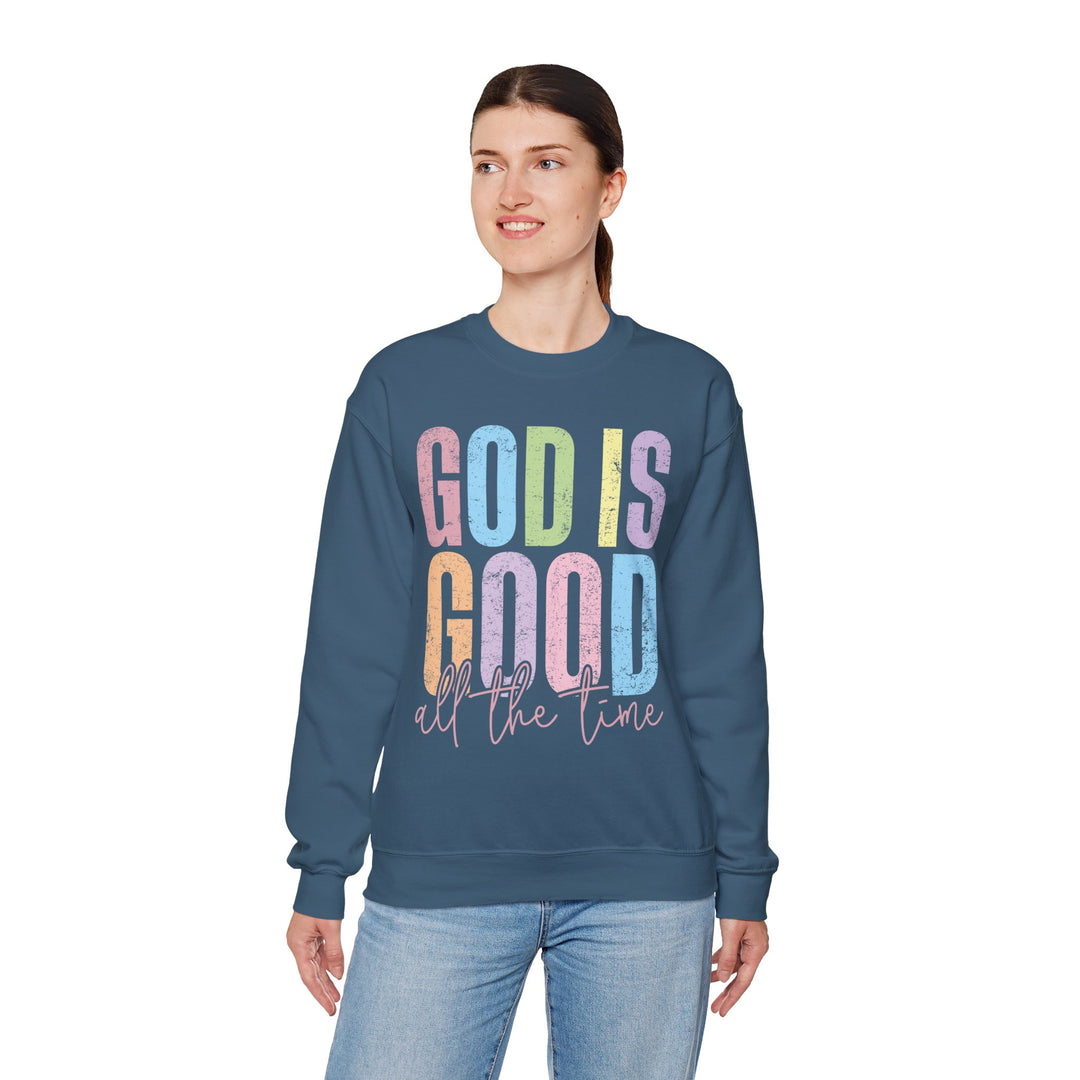 Inspirational God is Good Sweatshirt, Religious Crewneck, Faith-Based Apparel, Comfortable Casual Wear, Church Gift, Positive Vibes