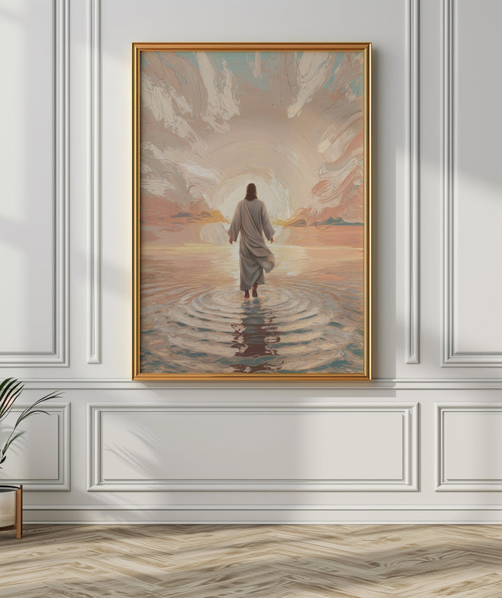 Jesus Walks on Water – Inspirational Christian Art Print