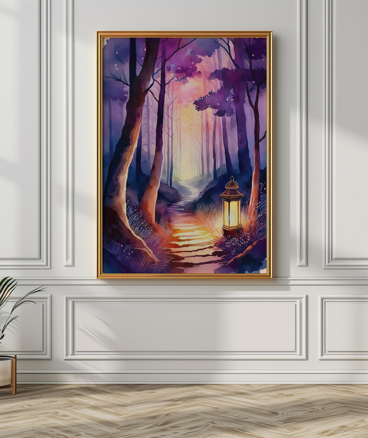 Path of Light – Watercolor Landscape Print Inspired by Psalm 119