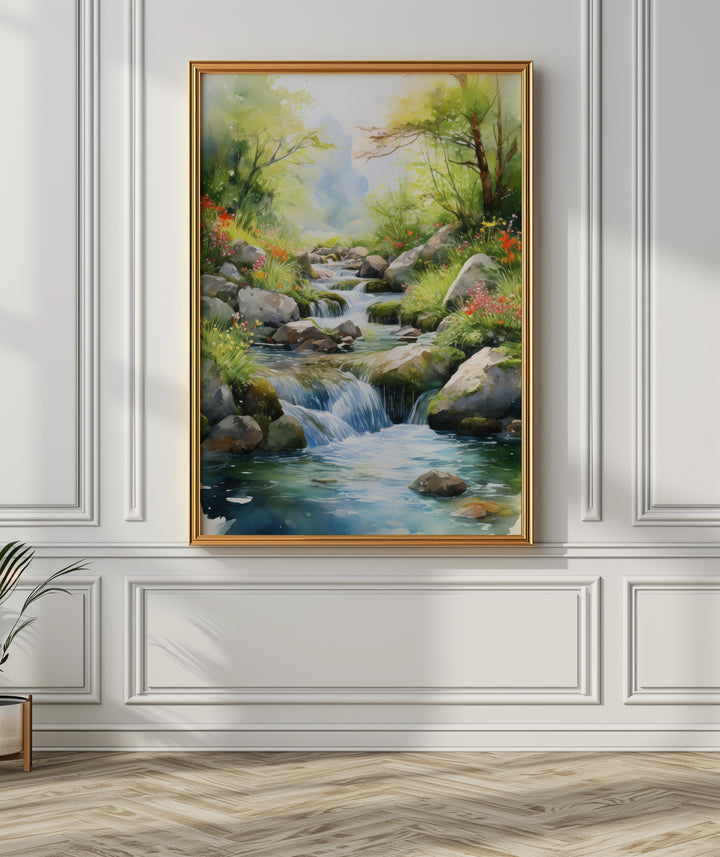 Pure Waters – Watercolor Landscape Print Inspired by Psalm 51