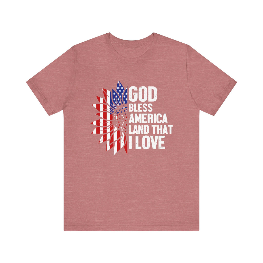 Patriotic T-Shirt, God Bless America Tee, Unisex Short Sleeve Shirt, Independence Day Gift, USA Pride Apparel, Americana Clothing