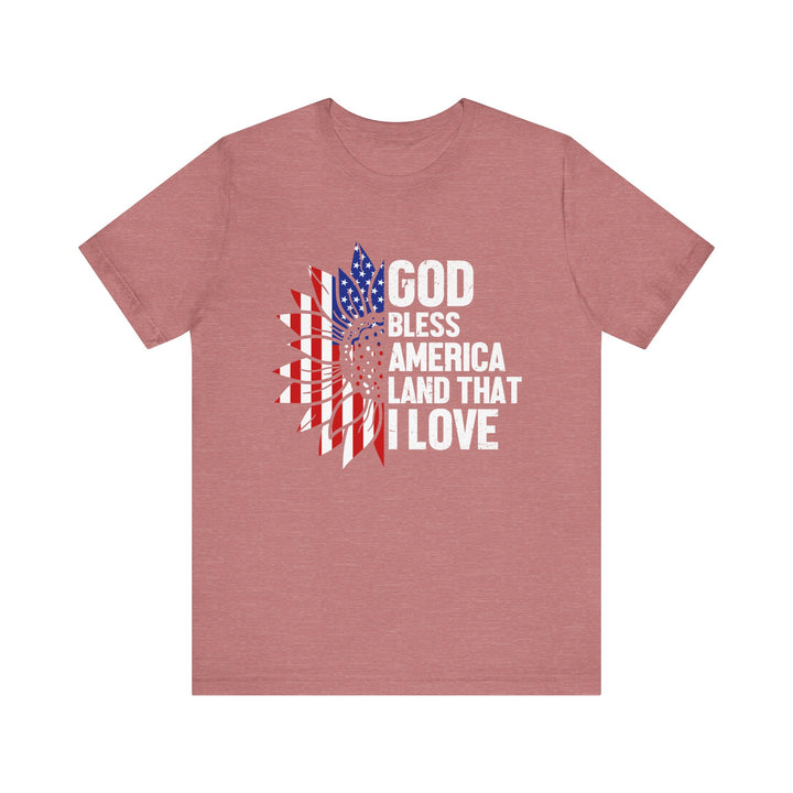 Patriotic T-Shirt, God Bless America Tee, Unisex Short Sleeve Shirt, Independence Day Gift, USA Pride Apparel, Americana Clothing