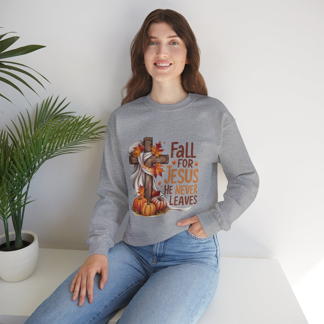 Faith-Inspired Fall Sweatshirt: Cozy Christian Apparel for Autumn, Harvest, Thanksgiving, Seasonal Comfort, Fall for Jesus