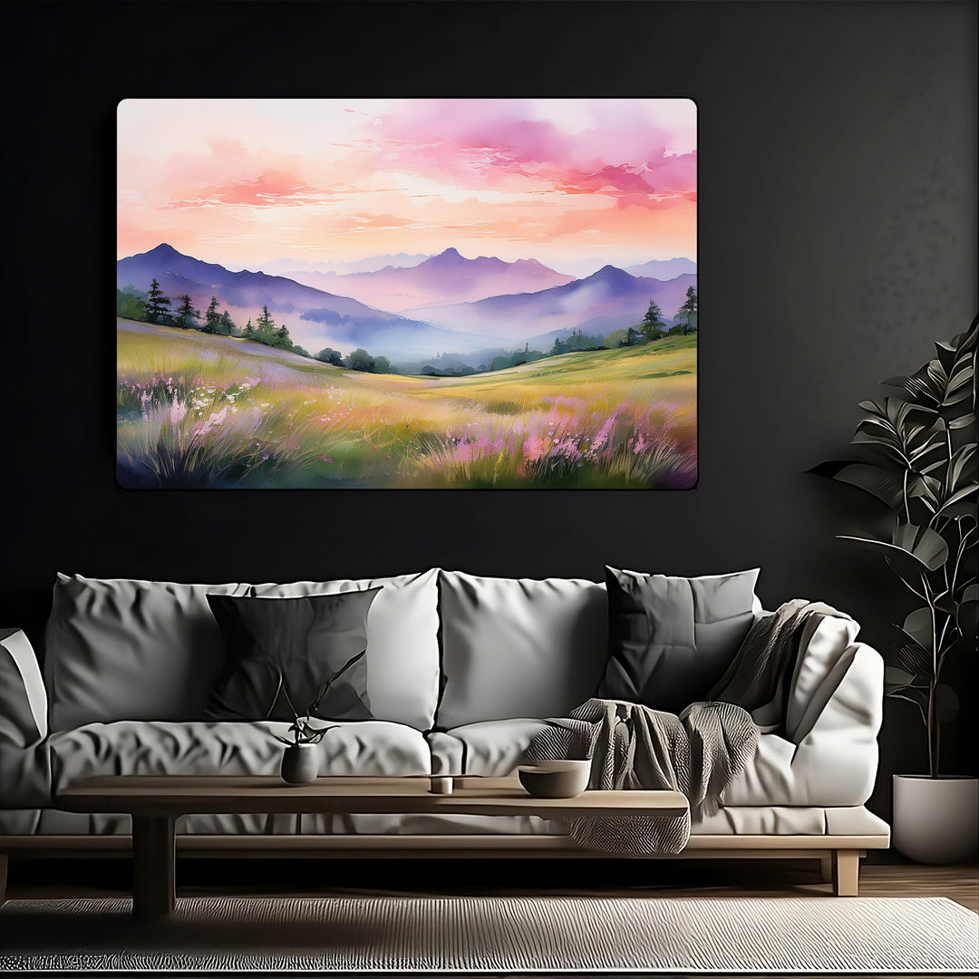 Eyes to the Hills – Watercolor Landscape Print Inspired by Psalm 121