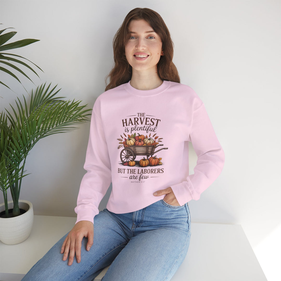 Autumn Harvest Hoodie with Matthew 9:37 Scripture Design
