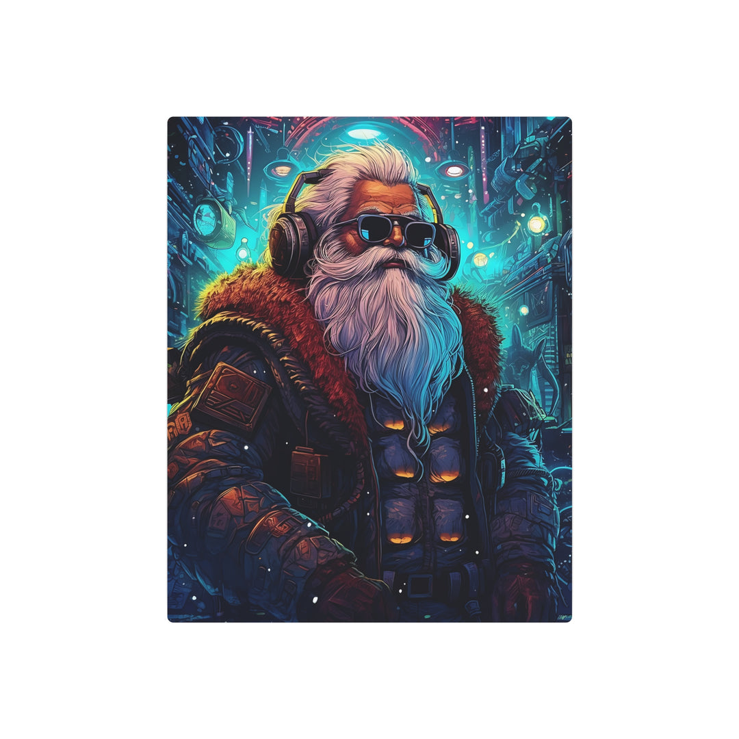 Cool Santa Metal Art Sign, Wall Decor for Christmas, Unique Gift for Him, Retro Santa Wall Art, Holiday Decoration