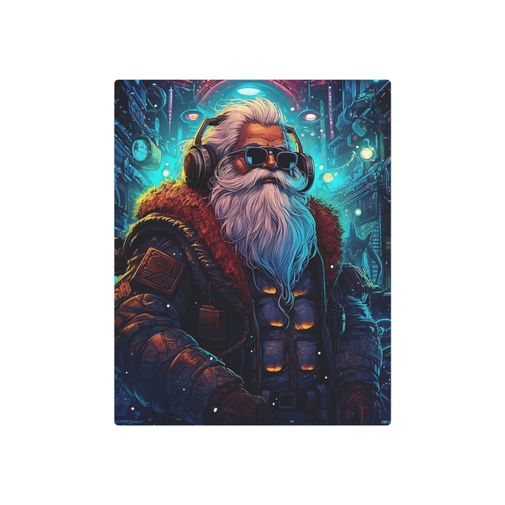 Cool Santa Metal Art Sign, Wall Decor for Christmas, Unique Gift for Him, Retro Santa Wall Art, Holiday Decoration