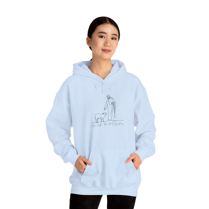 Christian Jesus and Lamb Hoodie Sweatshirt - 'He left the 99 to find me'