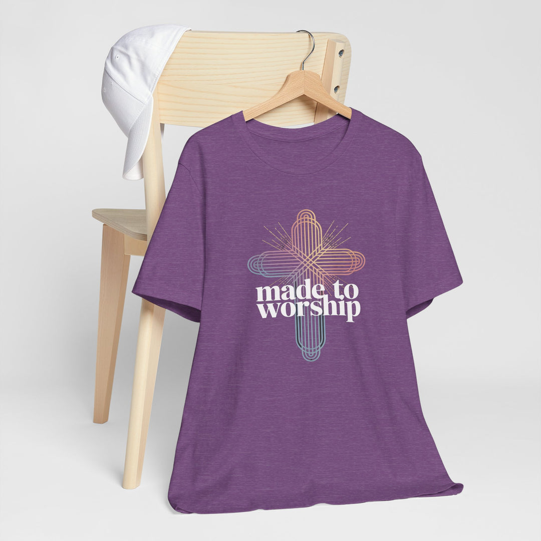 Made to Worship Unisex Tee, Inspirational T-Shirt, Faith Apparel, Christian Gift, Church Wear, Casual Outfit