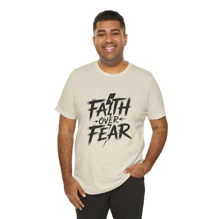 Faith Over Fear – Bold Christian Lightning Shirt