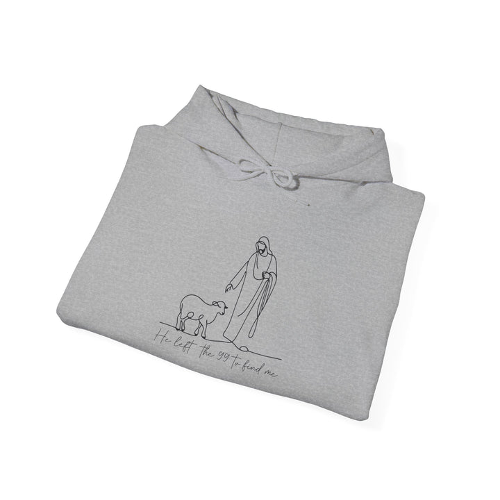 Christian Jesus and Lamb Hoodie Sweatshirt - 'He left the 99 to find me'