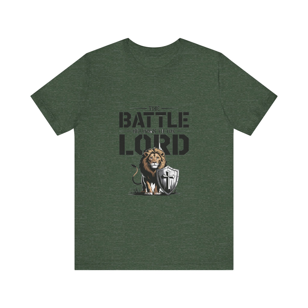 Faith-Inspired Short Sleeve Tee | The Battle Belongs to the Lord | Christian Apparel, Inspirational Shirt, Gift for Believers, [...]