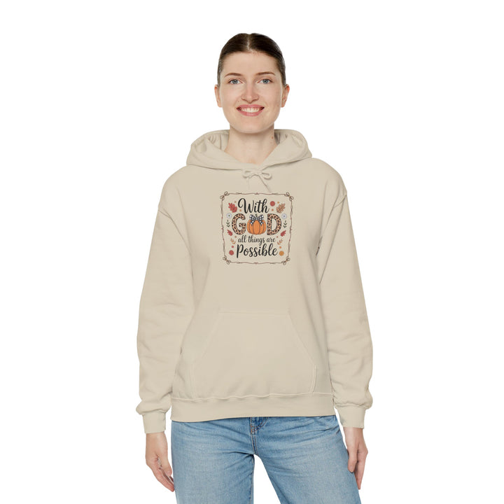 Christian Faith Leopard Print Hoodie - With God All Things Are Possible