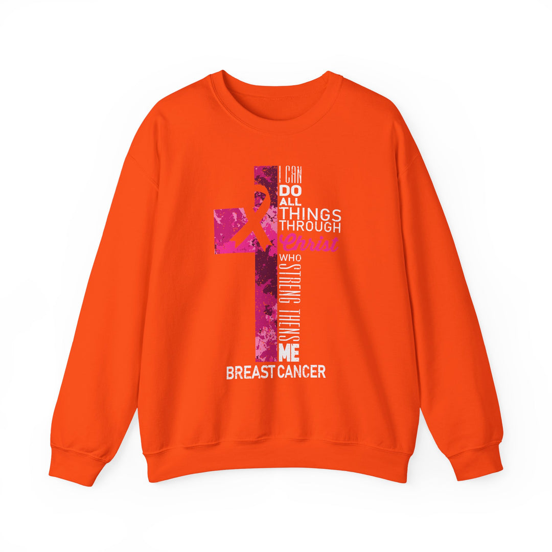 Inspirational Crewneck Sweatshirt for Breast Cancer Awareness, Faith Sweatshirt, Unisex Pullover, Hopeful Gift, Religious Apparel