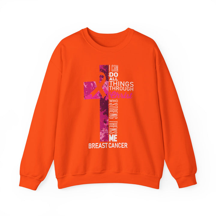 Inspirational Crewneck Sweatshirt for Breast Cancer Awareness, Faith Sweatshirt, Unisex Pullover, Hopeful Gift, Religious Apparel