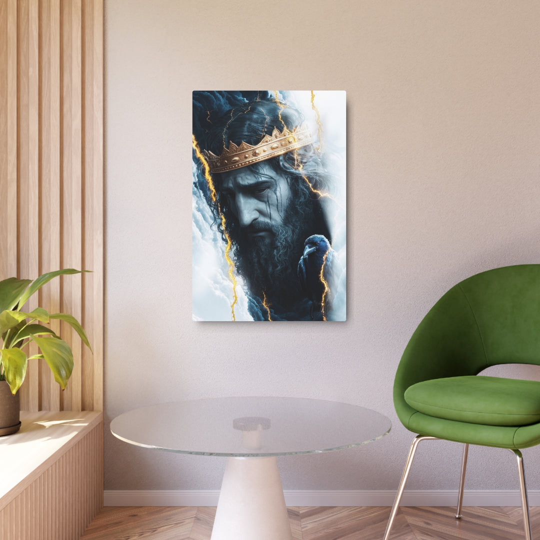 "King of Kings in the Storm" - Majestic Jesus Metal Wall Art