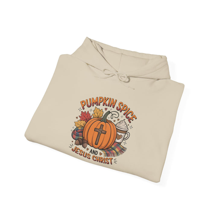 Fall Pumpkin Spice and Jesus Christ Hoodie Sweatshirt