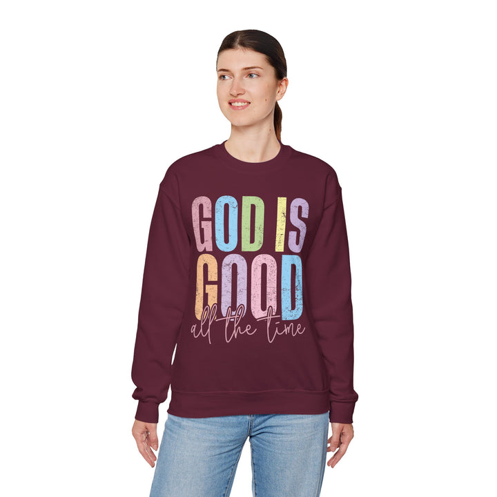 Inspirational God is Good Sweatshirt, Religious Crewneck, Faith-Based Apparel, Comfortable Casual Wear, Church Gift, Positive Vibes