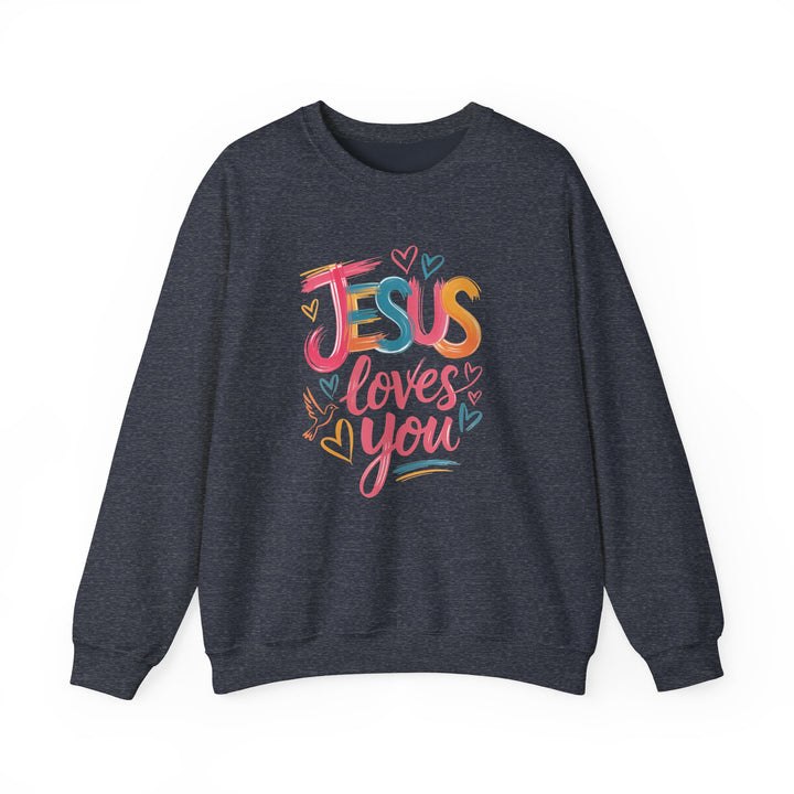 Jesus Loves You Crewneck Sweatshirt - Cozy Unisex Gift, Christian Apparel, Faith-Based Fashion, Inspirational Layering Piece, Ideal [...]