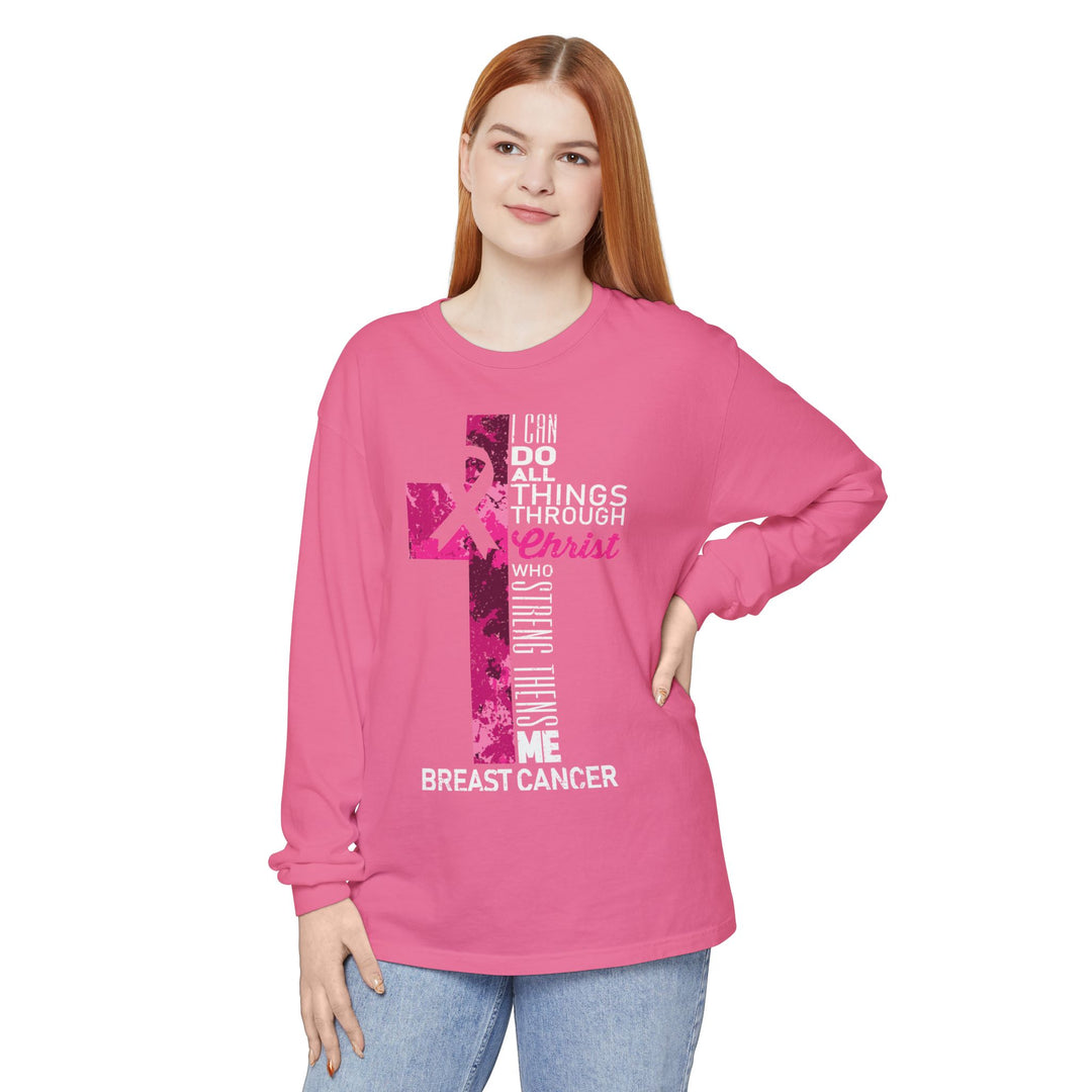 Christian Breast Cancer Awareness Long Sleeve T-Shirt