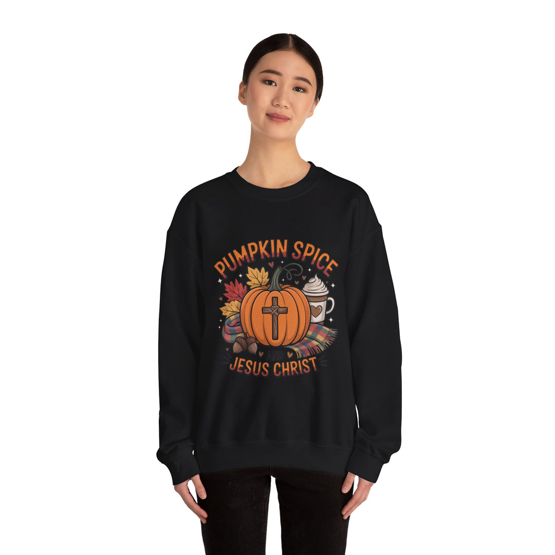 Fall Pumpkin Spice and Jesus Christ Sweatshirt