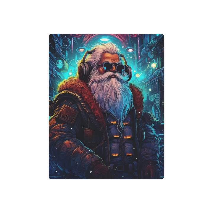 Cool Santa Metal Art Sign, Wall Decor for Christmas, Unique Gift for Him, Retro Santa Wall Art, Holiday Decoration