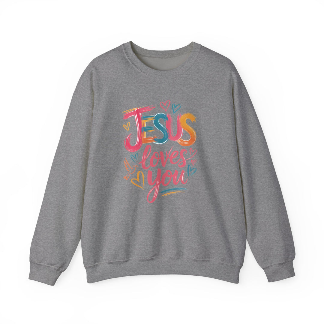 Jesus Loves You Crewneck Sweatshirt - Cozy Unisex Gift, Christian Apparel, Faith-Based Fashion, Inspirational Layering Piece, Ideal [...]
