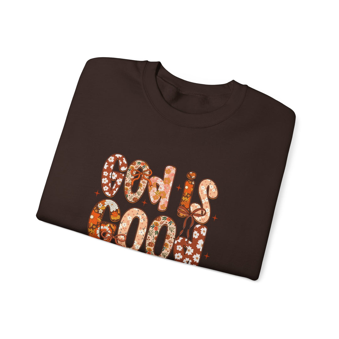 God Is Good Sweatshirt, Inspirational Crewneck, Cozy Fall Fashion, Unisex Apparel, Perfect Gift for Christians
