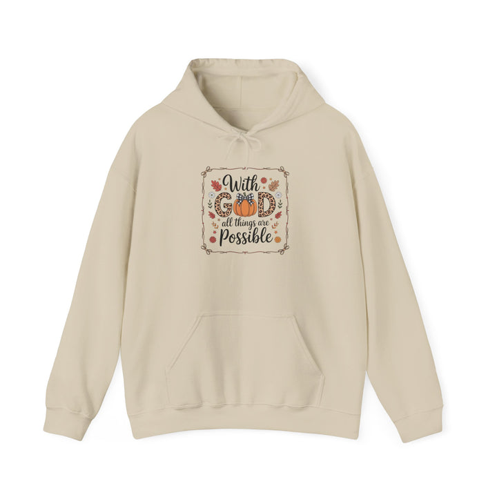 Christian Faith Leopard Print Hoodie - With God All Things Are Possible