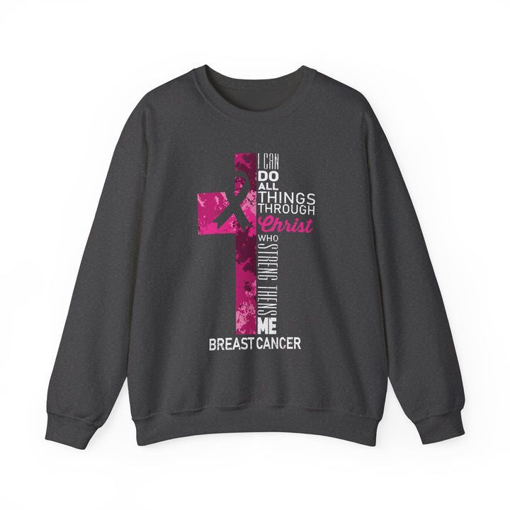 Inspirational Crewneck Sweatshirt for Breast Cancer Awareness, Faith Sweatshirt, Unisex Pullover, Hopeful Gift, Religious Apparel