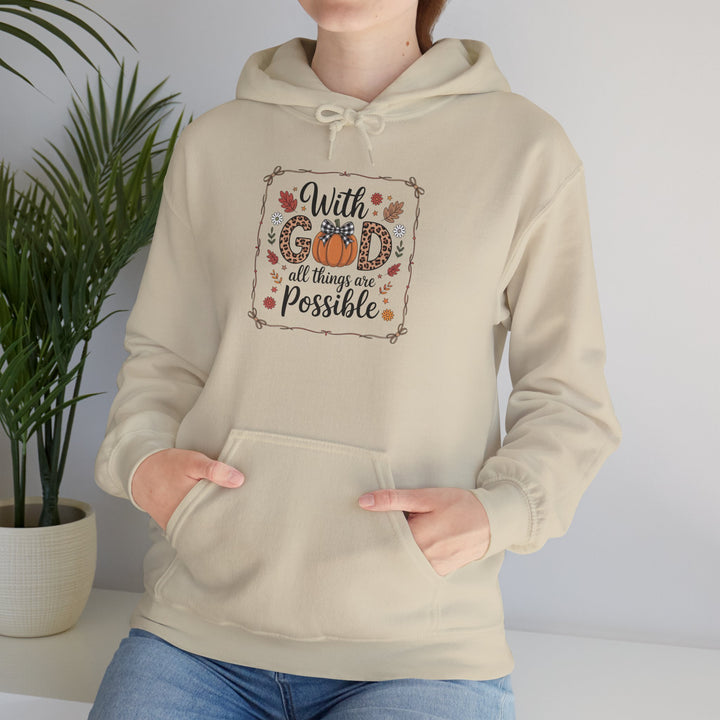 Christian Faith Leopard Print Hoodie - With God All Things Are Possible
