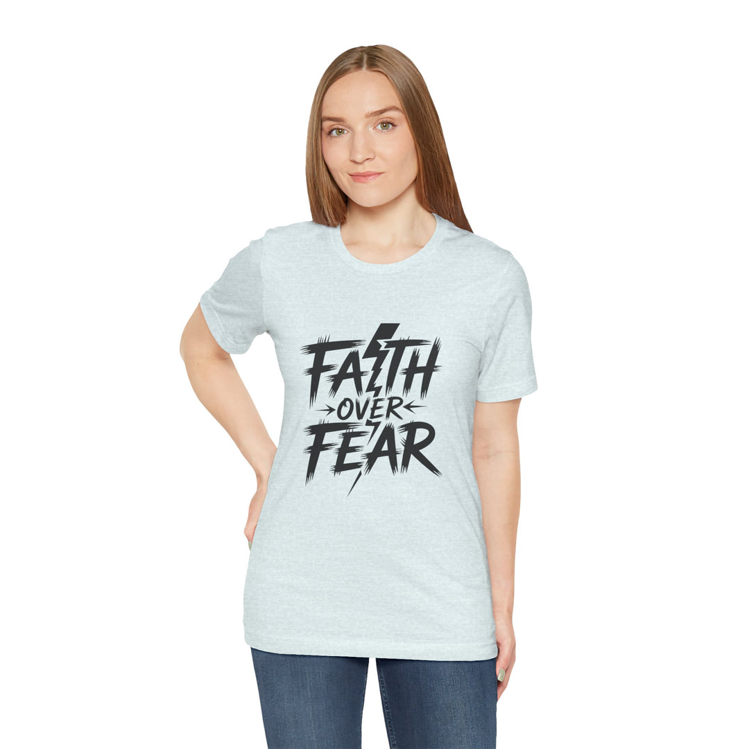 Faith Over Fear – Bold Christian Lightning Shirt