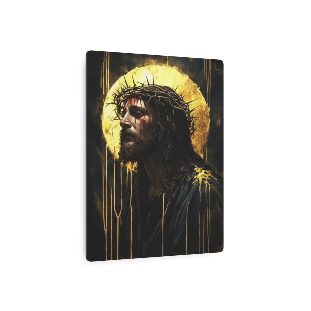 "Crown of Thorns - Sacred Passion" - Christ's Sacrifice Metal Wall Art