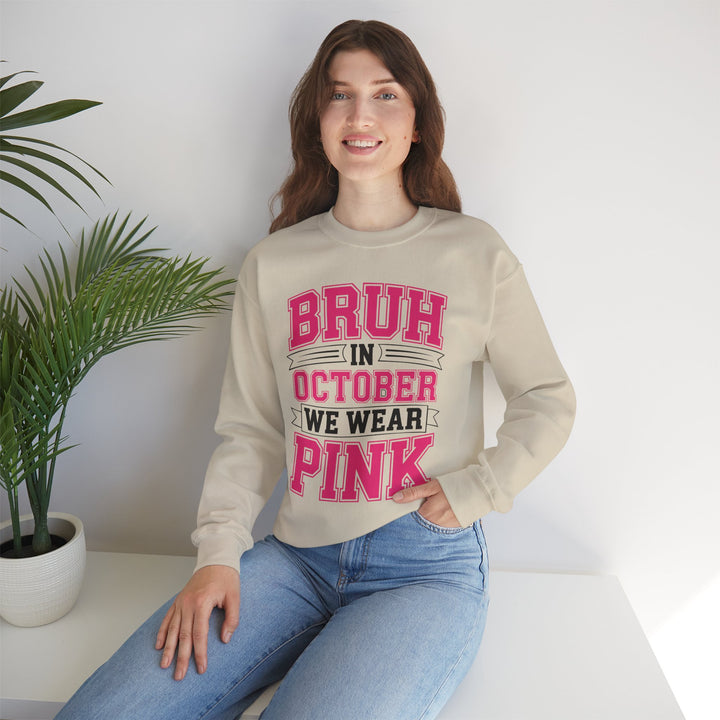 Pink October Awareness Sweatshirt, Cozy Crewneck, Breast Cancer Awareness, Gift for Supporters, Fashion for a Cause