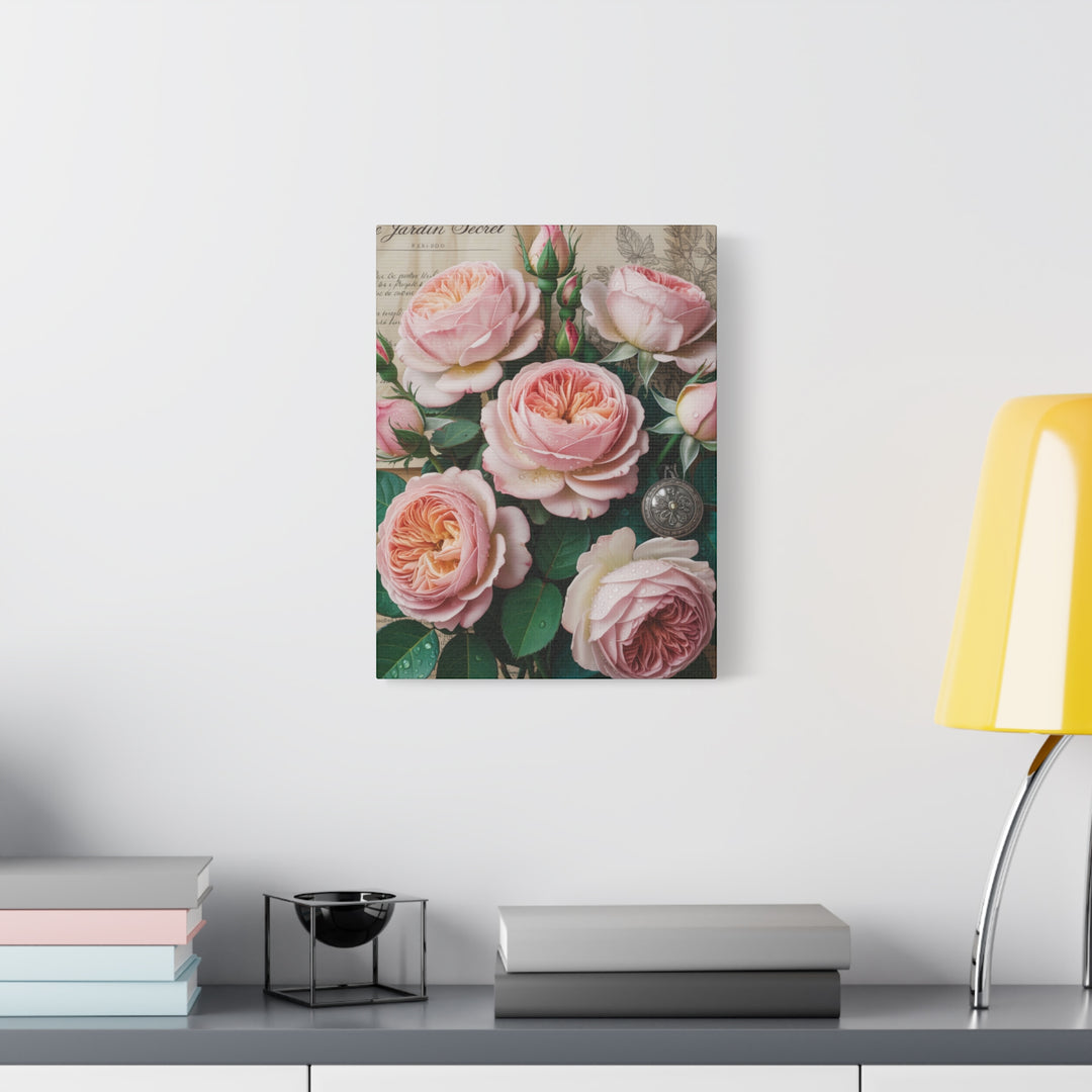 Canvas Wall Art - Grace in Bloom Vintage Style Roses