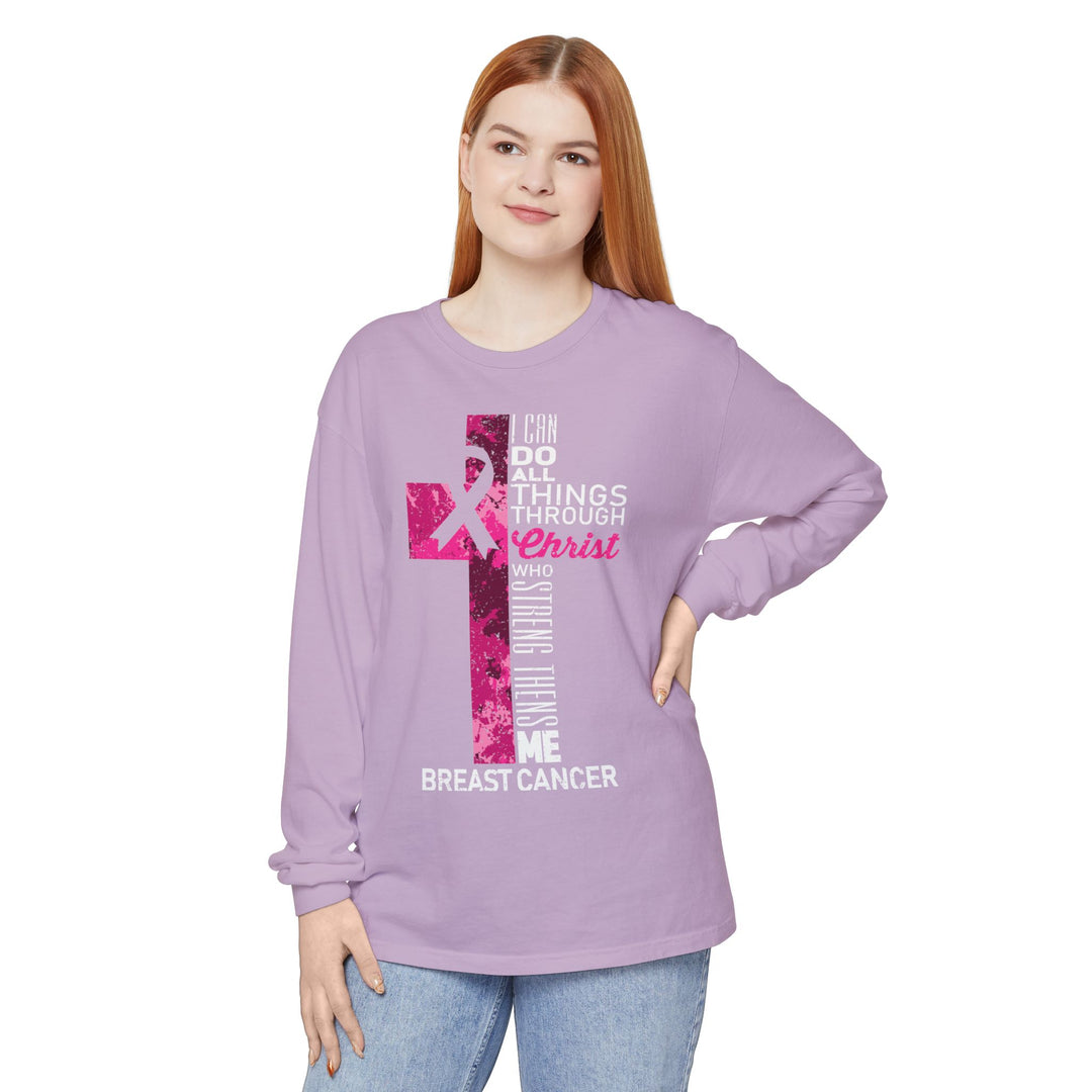 Christian Breast Cancer Awareness Long Sleeve T-Shirt