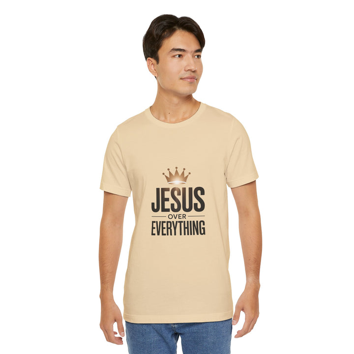 Jesus Over Everything – Christian Crown Graphic T-Shirt