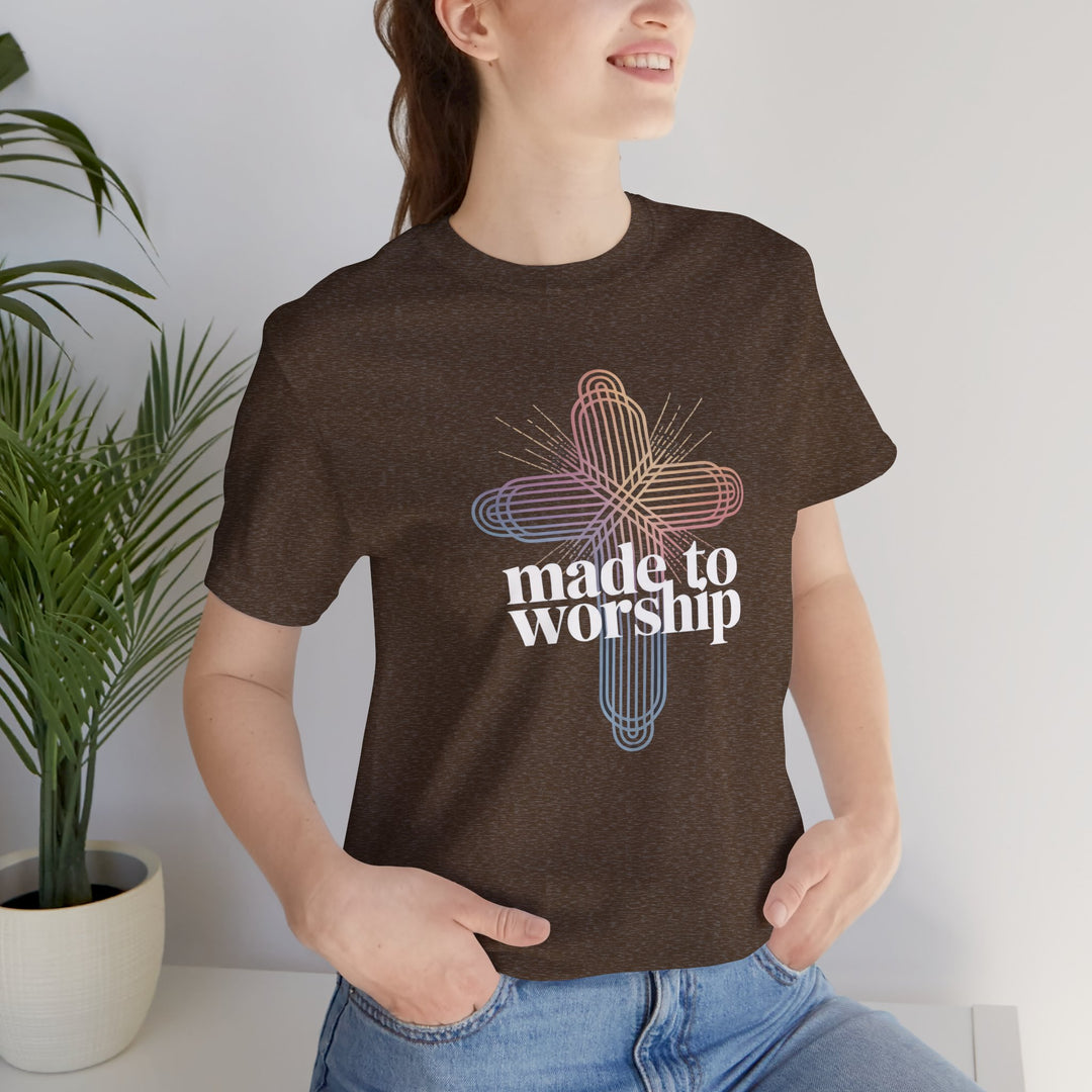 Made to Worship Unisex Tee, Inspirational T-Shirt, Faith Apparel, Christian Gift, Church Wear, Casual Outfit