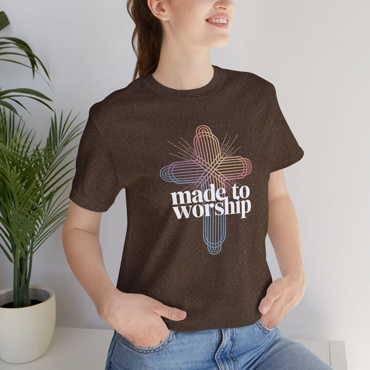 Made to Worship Unisex Tee, Inspirational T-Shirt, Faith Apparel, Christian Gift, Church Wear, Casual Outfit