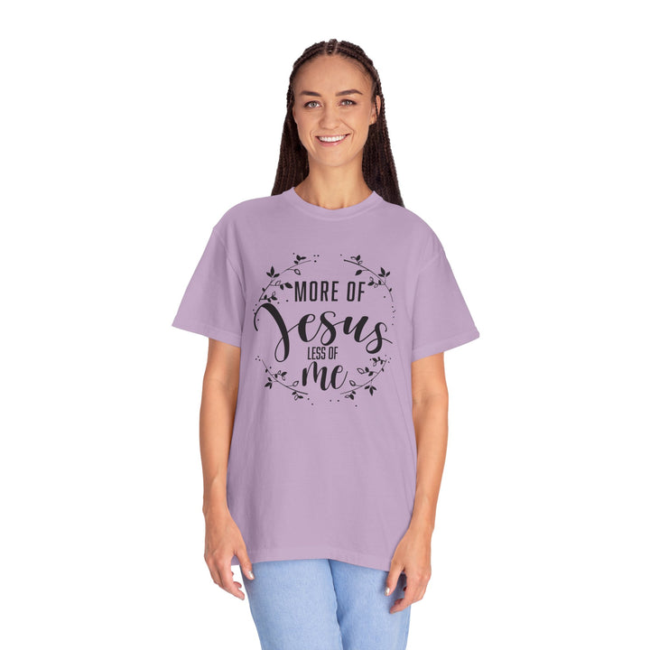 Faithful Hand-lettered T-shirt - More of Jesus, Less of Me