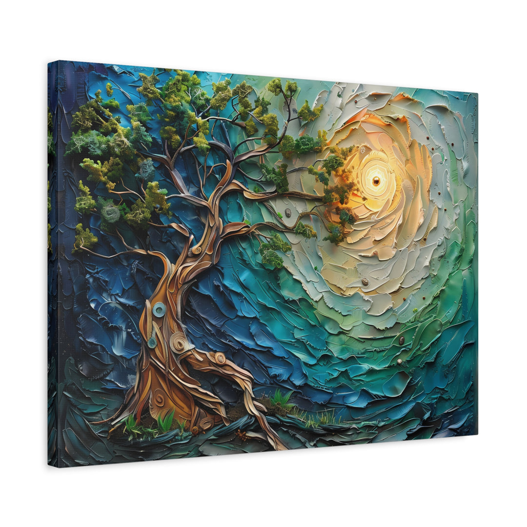 Nature-Inspired Canvas Wall Art - Abstract Tree Design