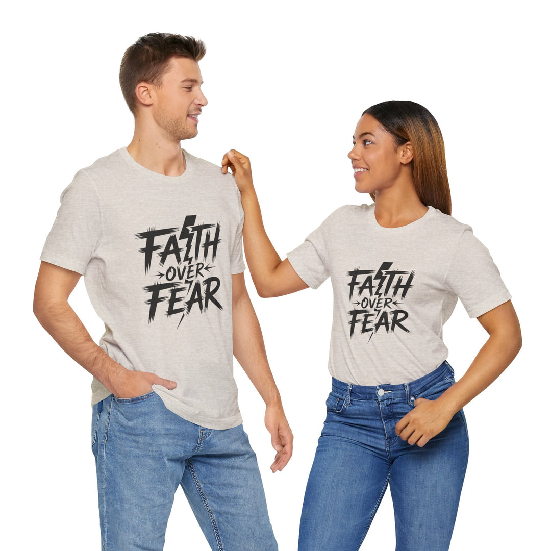 Faith Over Fear – Bold Christian Lightning Shirt