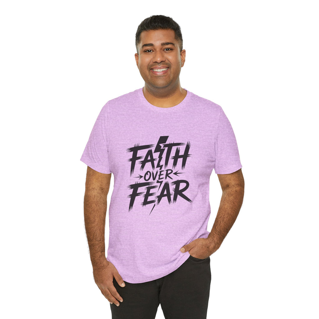 Faith Over Fear – Bold Christian Lightning Shirt