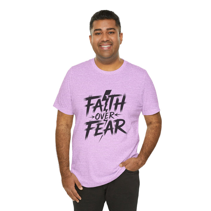 Faith Over Fear – Bold Christian Lightning Shirt