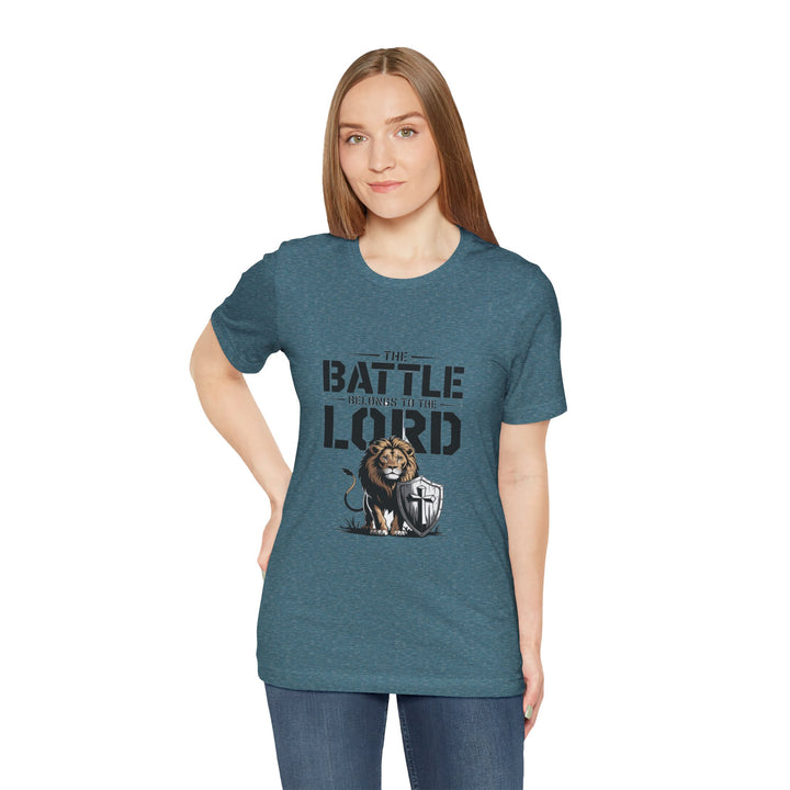 Faith-Inspired Short Sleeve Tee | The Battle Belongs to the Lord | Christian Apparel, Inspirational Shirt, Gift for Believers, [...]