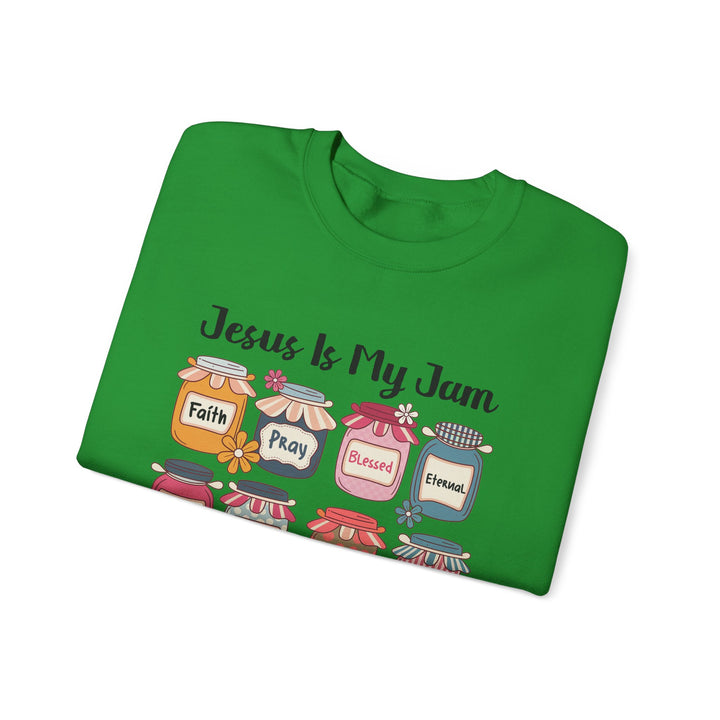 Jesus Is My Jam Sweatshirt, Unisex Crewneck, Comfort Wear, Christian Apparel, Perfect Gift for Faith Celebrations, Everyday Casual