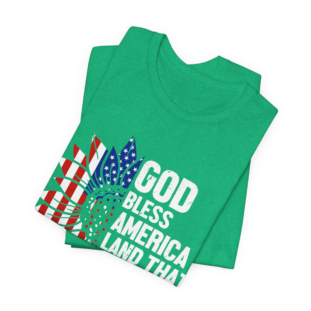 Patriotic T-Shirt, God Bless America Tee, Unisex Short Sleeve Shirt, Independence Day Gift, USA Pride Apparel, Americana Clothing